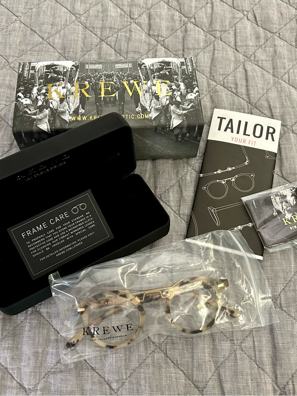 NEW KREWE St. Louis Unisex Eyeglass Frames 44□23 Blonde Tortoise Gold w/Case - Picture 2 of 14